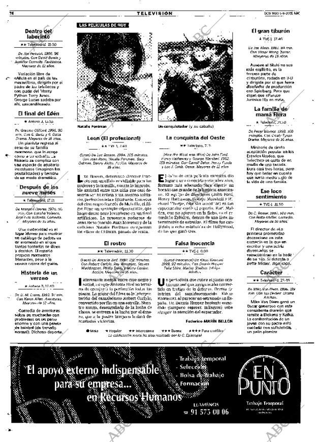 ABC MADRID 05-08-2001 página 76