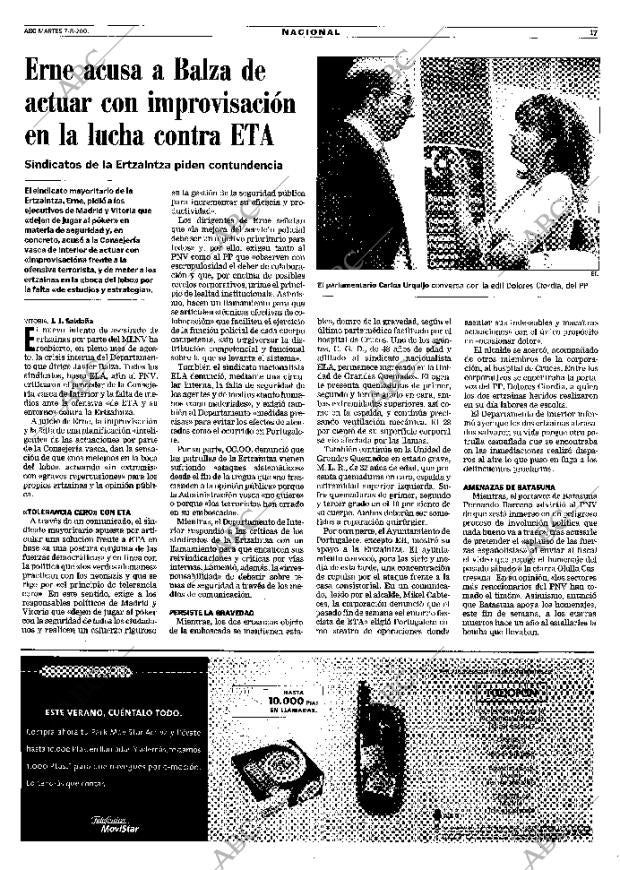 ABC MADRID 07-08-2001 página 17