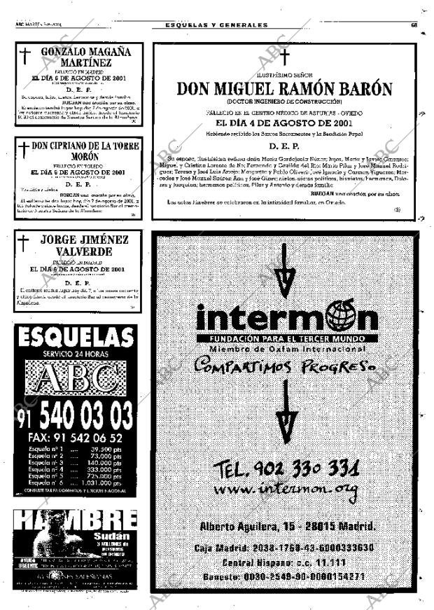 ABC MADRID 07-08-2001 página 65