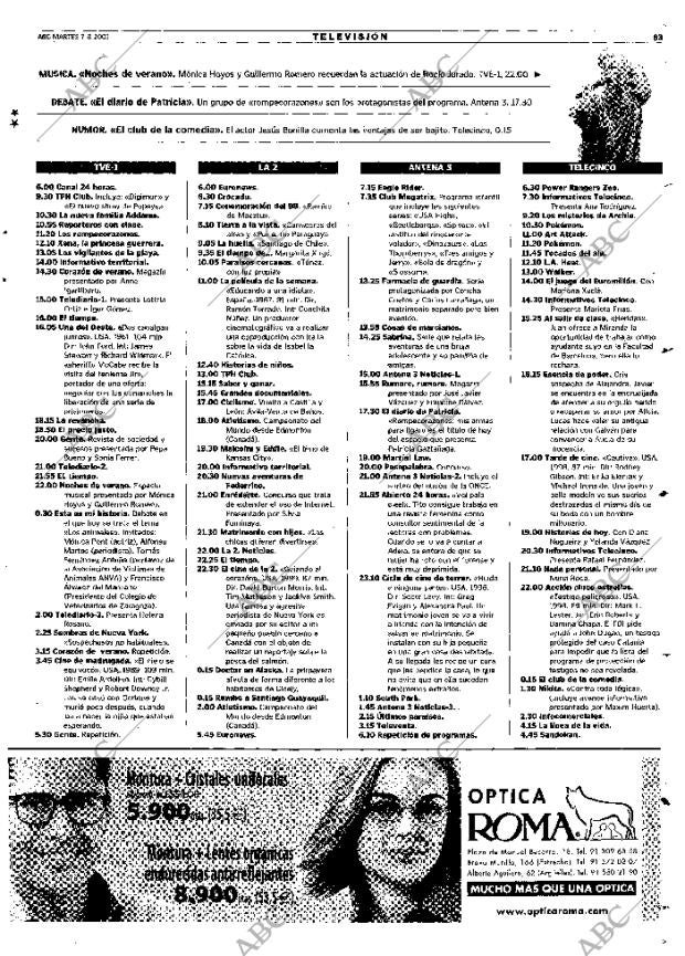 ABC MADRID 07-08-2001 página 83