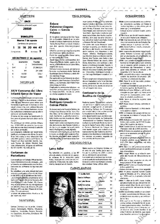 ABC MADRID 08-08-2001 página 59