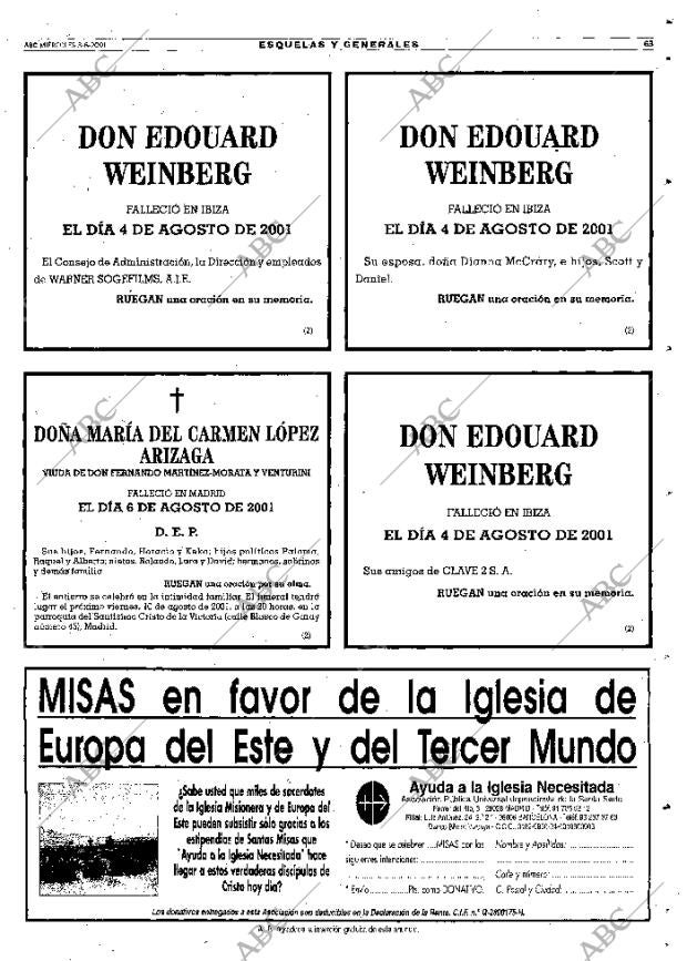 ABC MADRID 08-08-2001 página 63