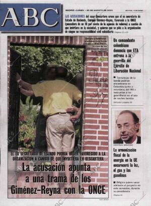 ABC MADRID 20-08-2001 página 1