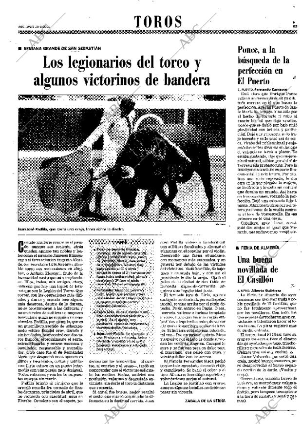 ABC MADRID 20-08-2001 página 65
