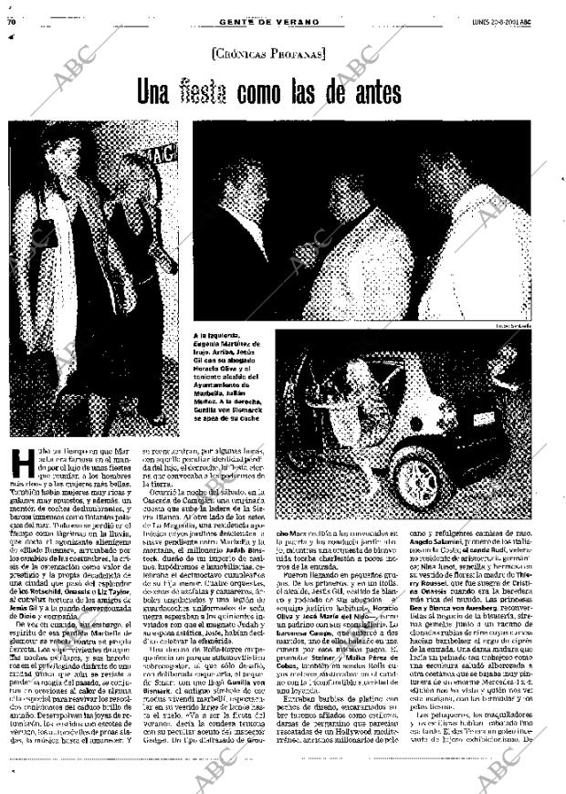 ABC MADRID 20-08-2001 página 70