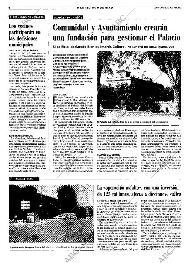 ABC MADRID 20-08-2001 página 92