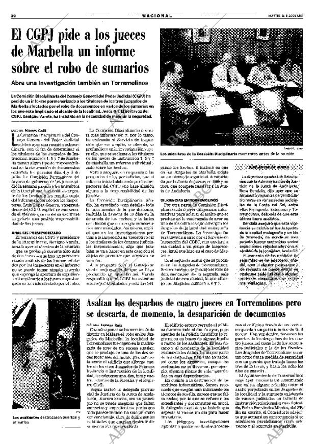 ABC MADRID 21-08-2001 página 20