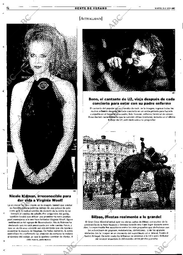 ABC MADRID 21-08-2001 página 72