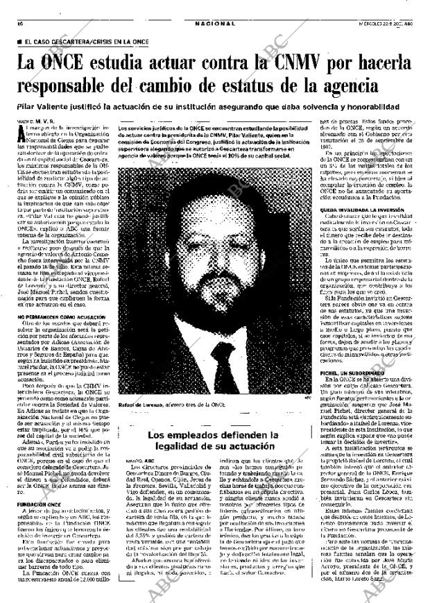 ABC MADRID 22-08-2001 página 16