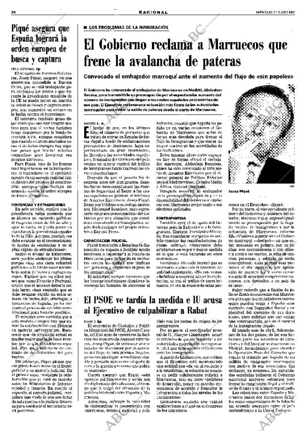 ABC MADRID 22-08-2001 página 24