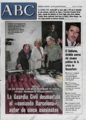 ABC MADRID 25-08-2001 página 1
