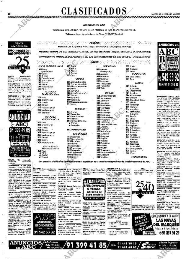 ABC MADRID 25-08-2001 página 100