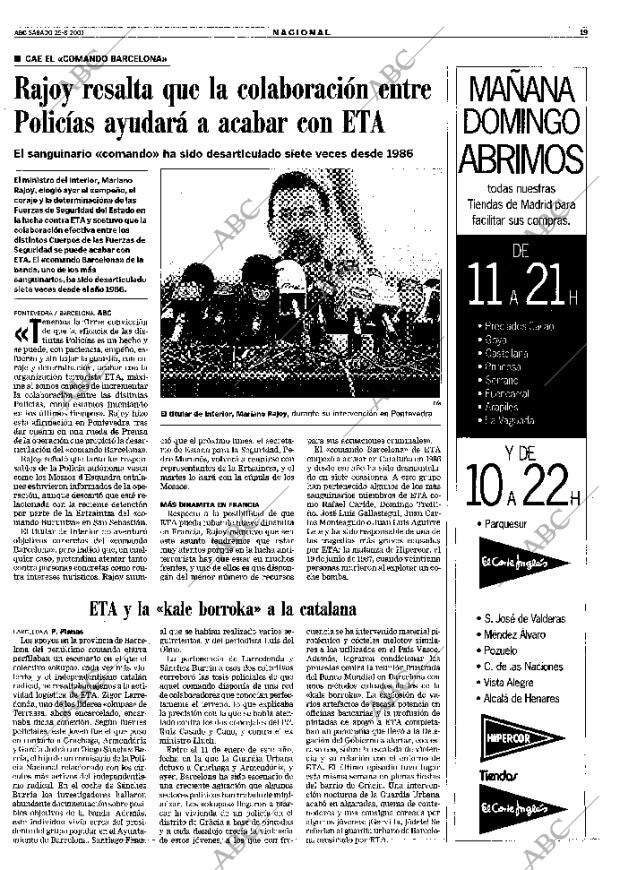 ABC MADRID 25-08-2001 página 19
