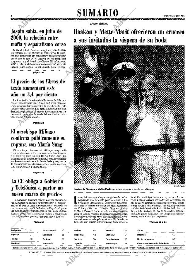 ABC MADRID 25-08-2001 página 2
