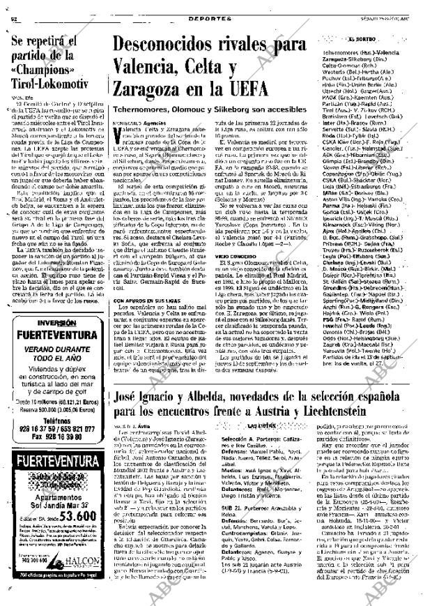 ABC MADRID 25-08-2001 página 52