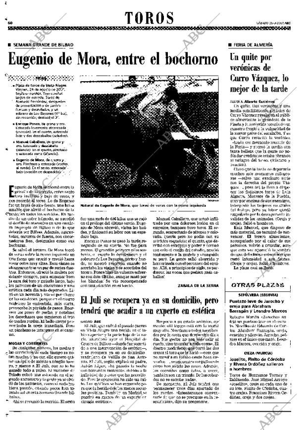 ABC MADRID 25-08-2001 página 60