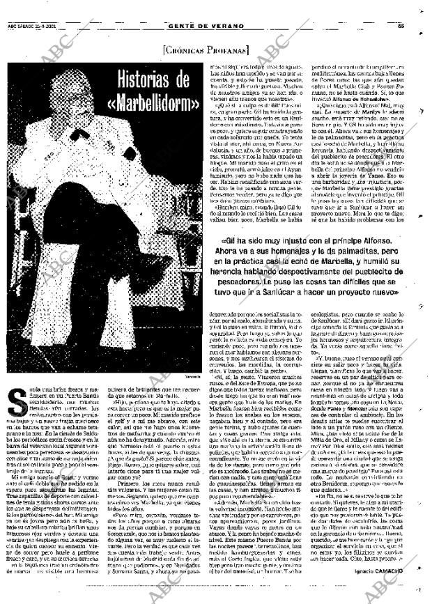 ABC MADRID 25-08-2001 página 65