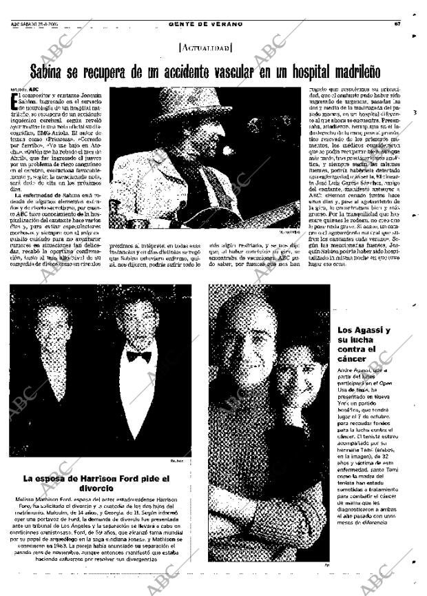 ABC MADRID 25-08-2001 página 67
