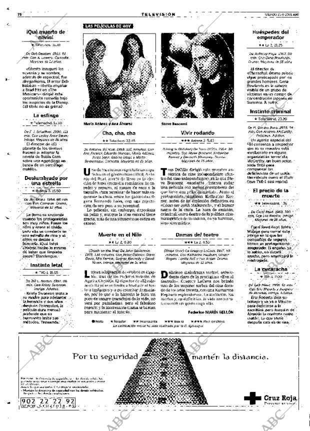 ABC MADRID 25-08-2001 página 76