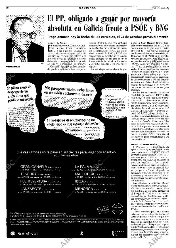 ABC MADRID 27-08-2001 página 20