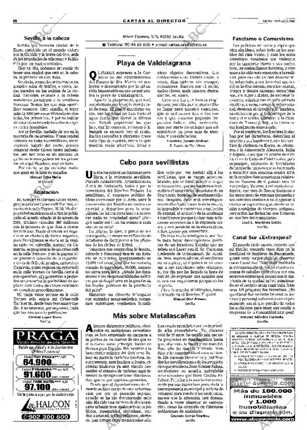 ABC SEVILLA 30-08-2001 página 10