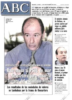 ABC MADRID 03-09-2001 página 1