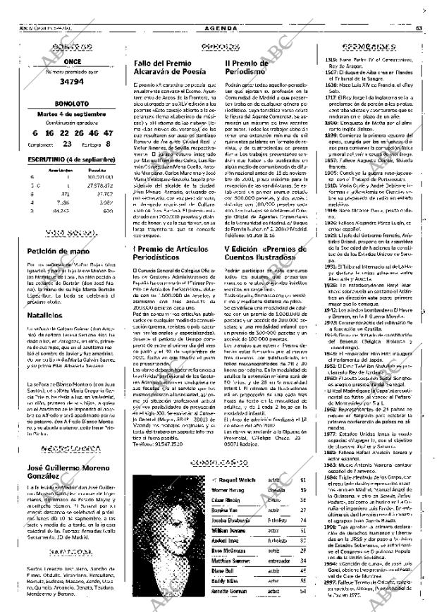 ABC MADRID 05-09-2001 página 63