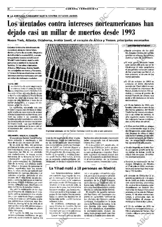 ABC MADRID 12-09-2001 página 18