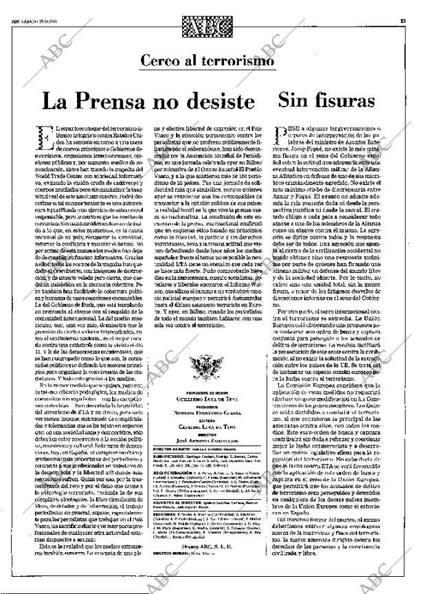 ABC MADRID 15-09-2001 página 13