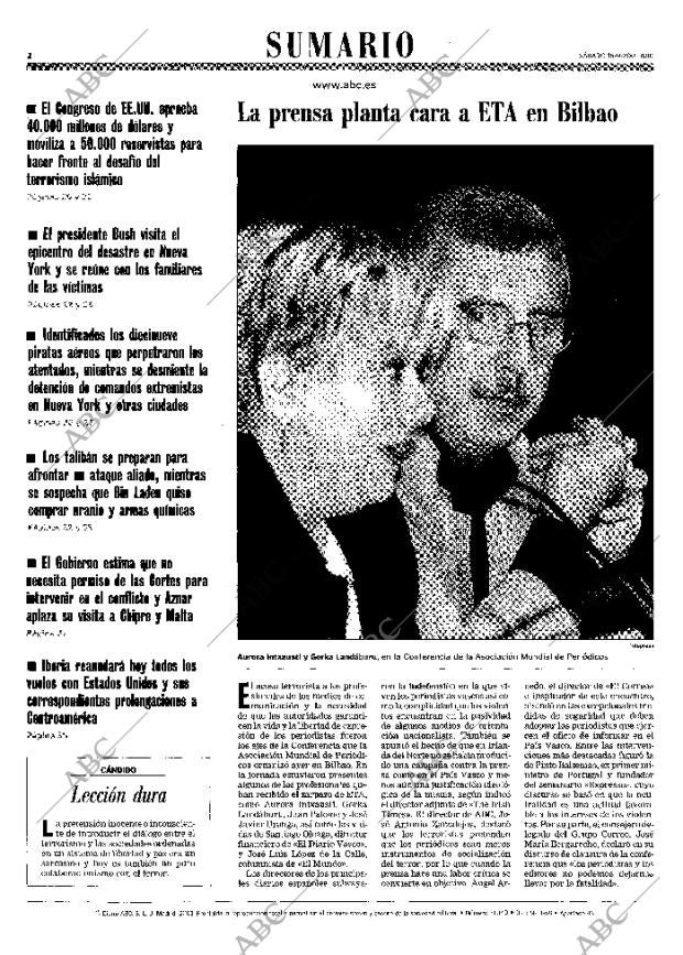 ABC MADRID 15-09-2001 página 2