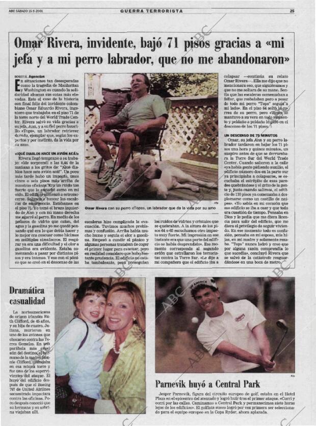 ABC MADRID 15-09-2001 página 25