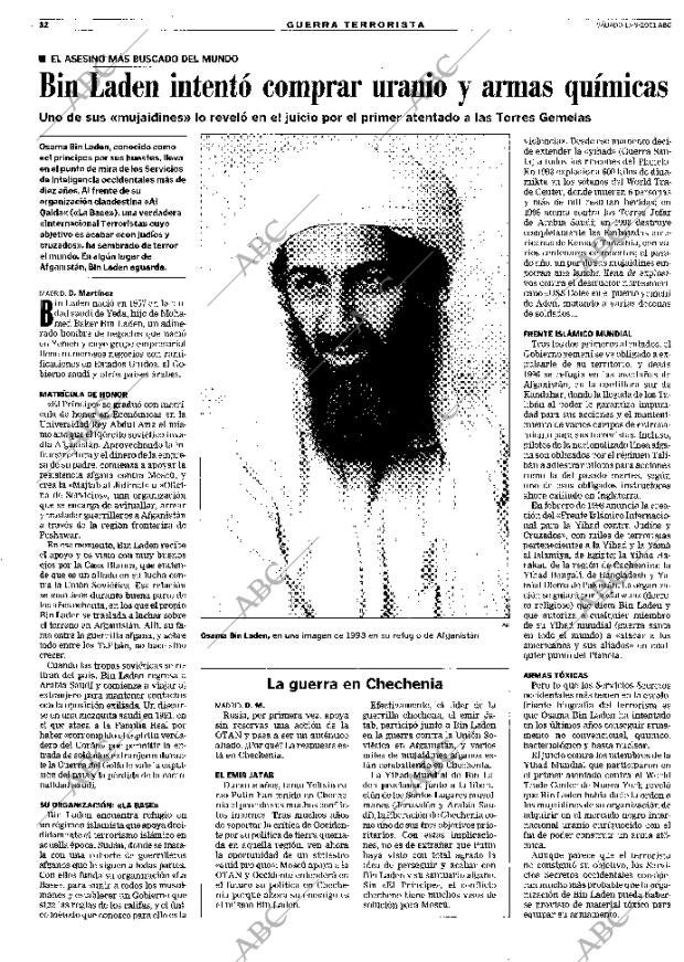 ABC MADRID 15-09-2001 página 32