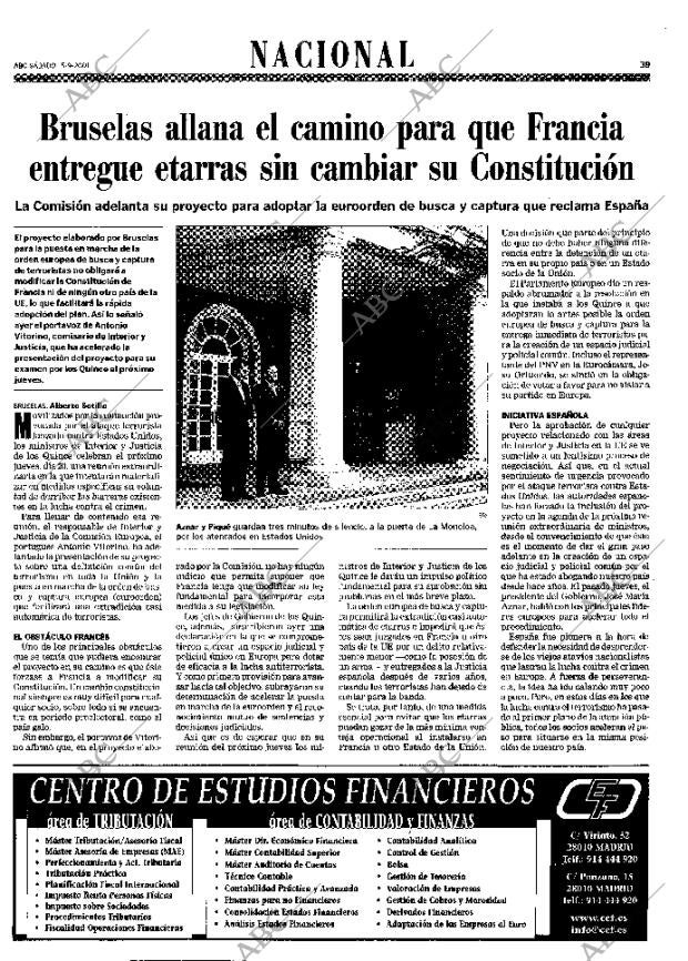ABC MADRID 15-09-2001 página 39