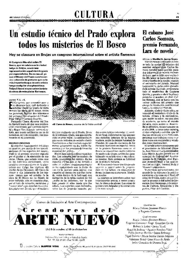 ABC MADRID 15-09-2001 página 49