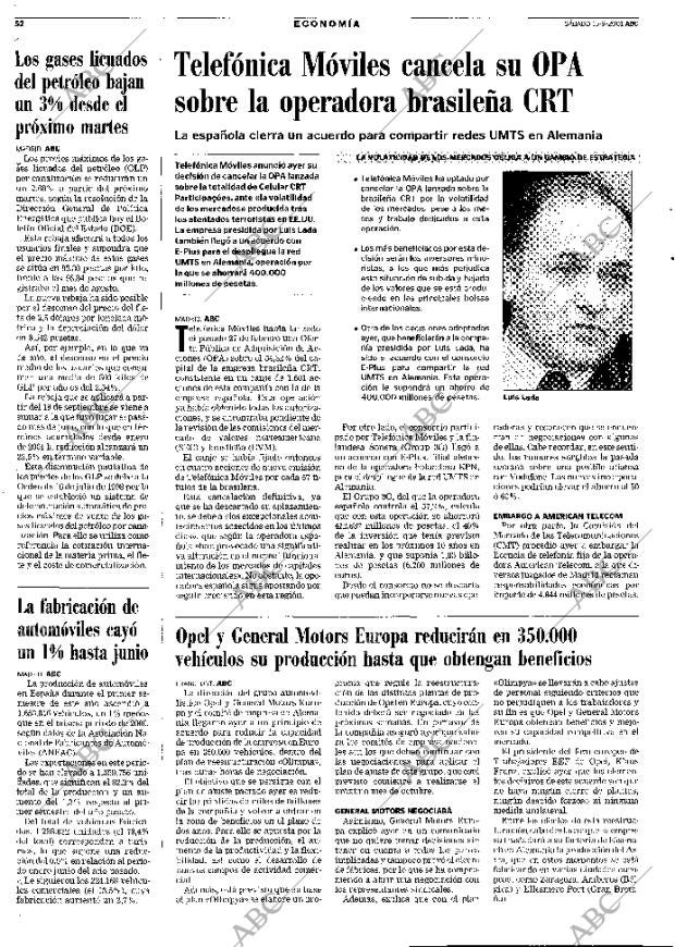 ABC MADRID 15-09-2001 página 52
