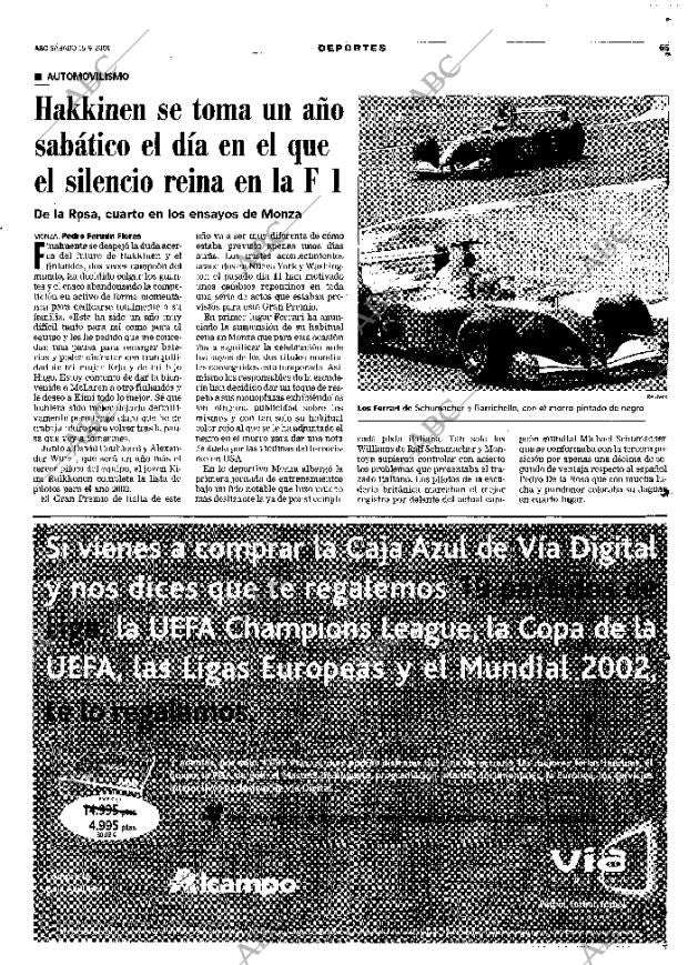 ABC MADRID 15-09-2001 página 65