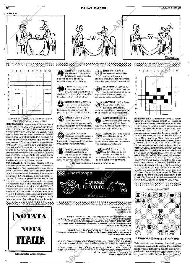 ABC MADRID 15-09-2001 página 72