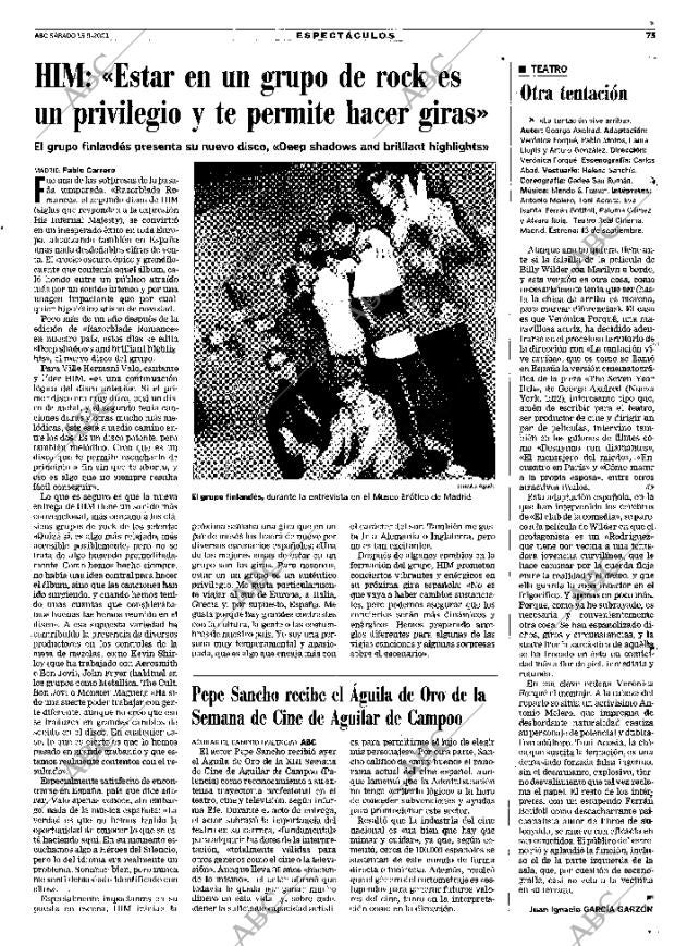 ABC MADRID 15-09-2001 página 75