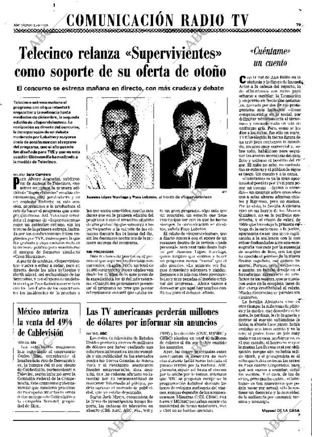 ABC MADRID 15-09-2001 página 79