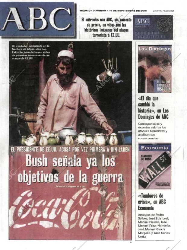 ABC MADRID 16-09-2001 página 1