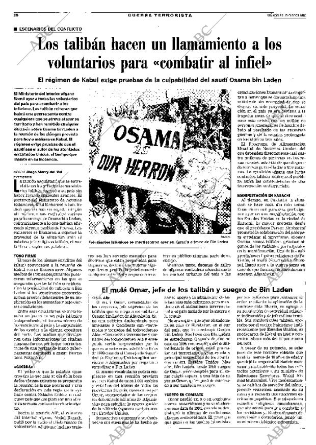ABC MADRID 19-09-2001 página 20