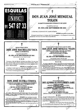 ABC MADRID 19-09-2001 página 77