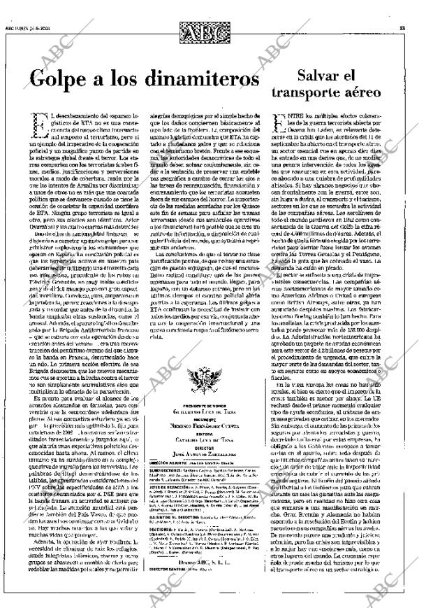 ABC MADRID 24-09-2001 página 13