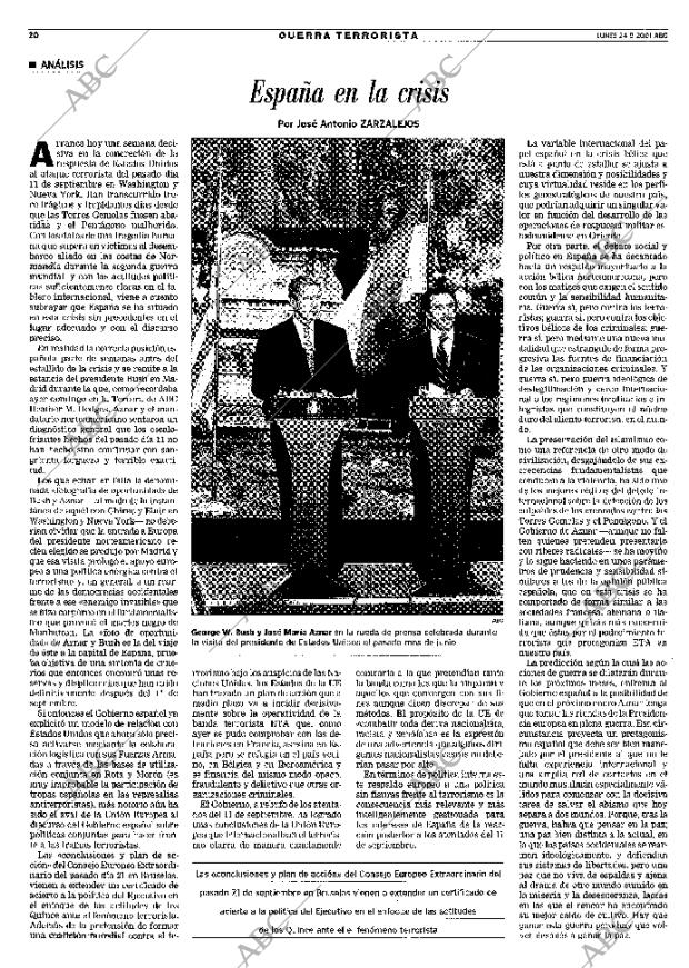 ABC MADRID 24-09-2001 página 20