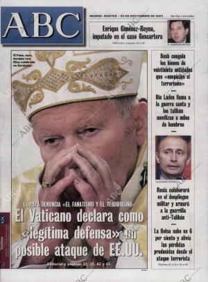 ABC MADRID 25-09-2001 página 1