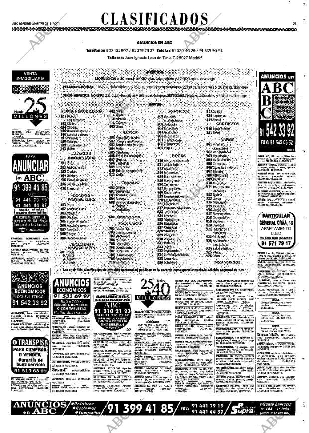 ABC MADRID 25-09-2001 página 109