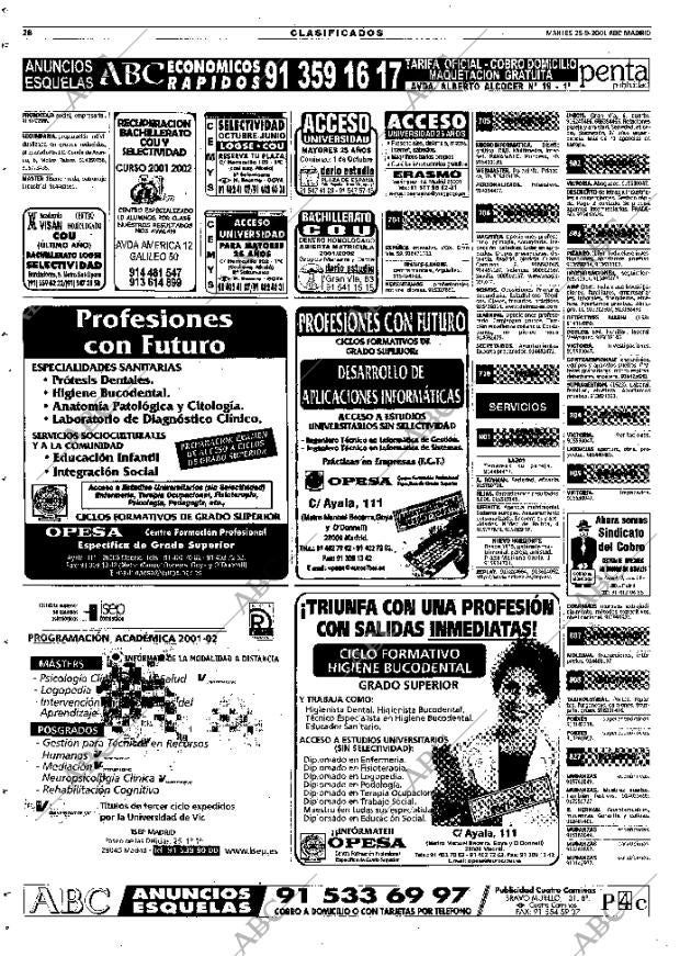 ABC MADRID 25-09-2001 página 116