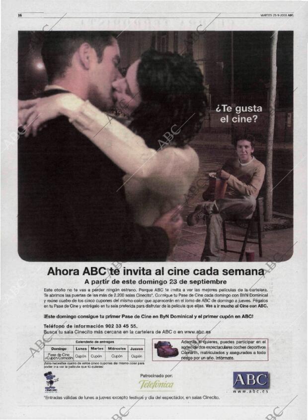 ABC MADRID 25-09-2001 página 16