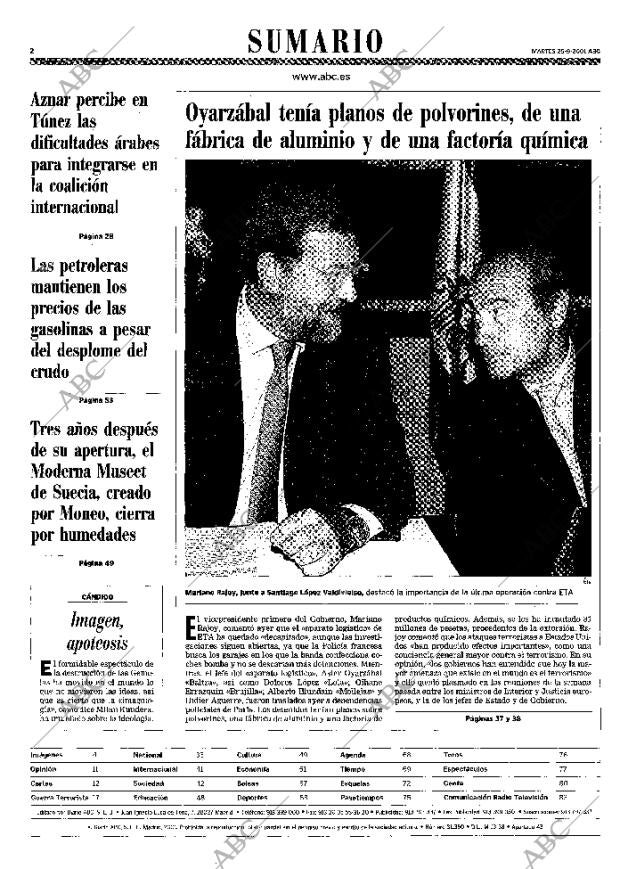 ABC MADRID 25-09-2001 página 2