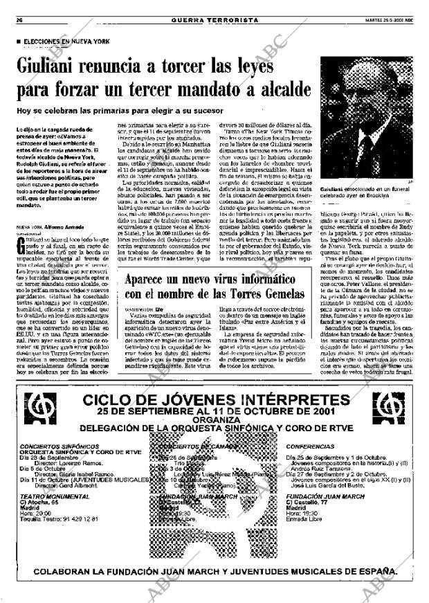 ABC MADRID 25-09-2001 página 26
